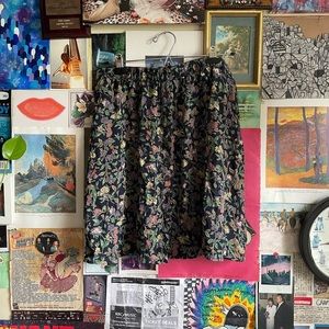spring time cottagecore floral fairy eddie bauer mini skirt with pockets